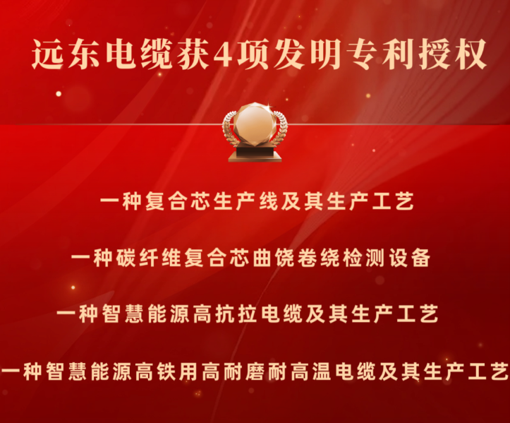 再創(chuàng)新高！遠(yuǎn)東電纜榮獲多項(xiàng)發(fā)明專利授權(quán)